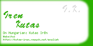iren kutas business card